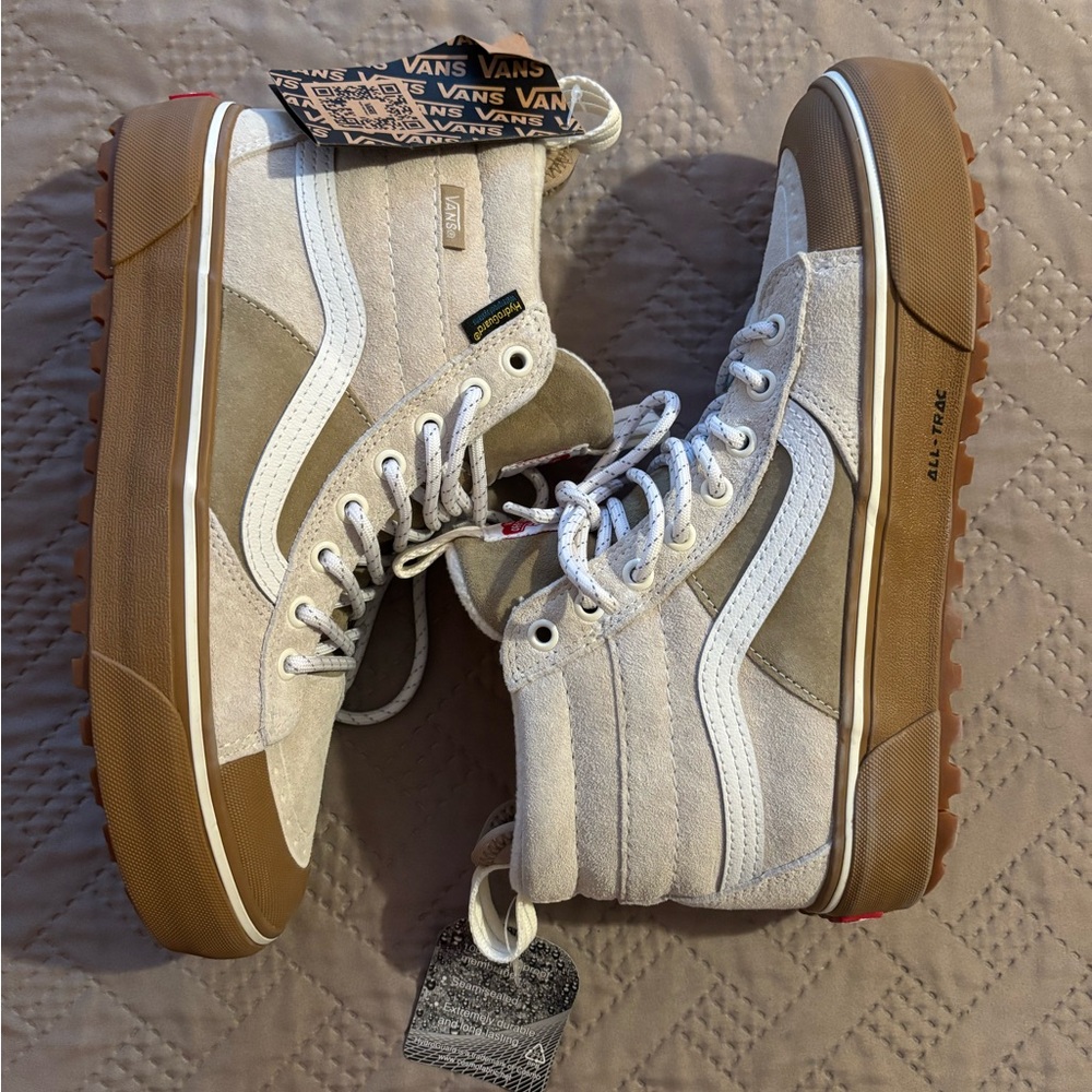 Vans Sk8-Hi MTE-2 Shoes Cornstalk All-Trac HydroGuard Leather Boots M7.0/W8.5